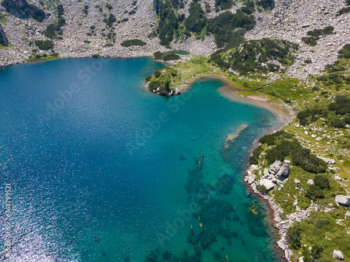 Aerial view of Fish Banderitsa lake, Pirin Mountain © Stoyan Haytov