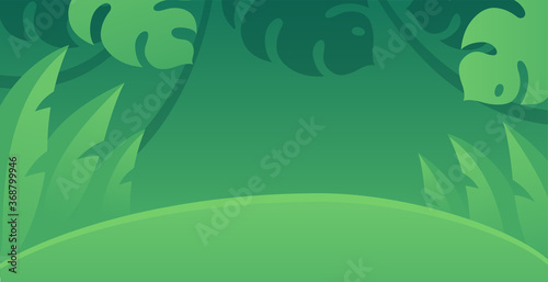 Cartoon rainforest background banner