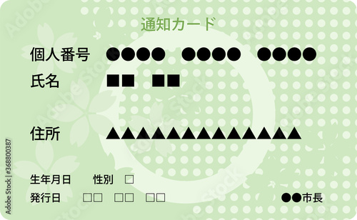 通知カード　イメージ