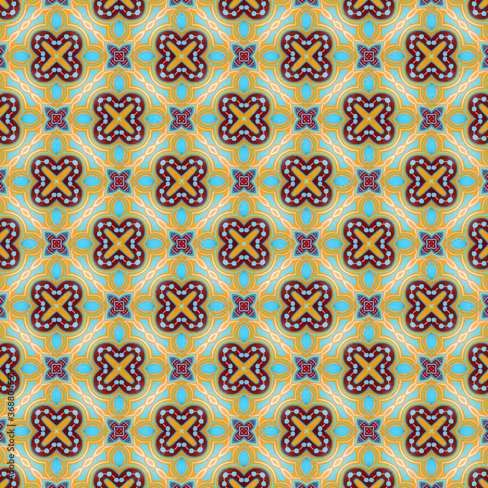 Pattern Muster design blumig geometrisch abgerundet 