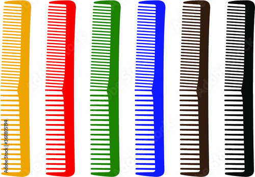 vector illustration of a comb