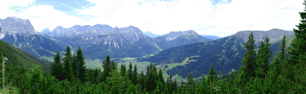 Panorama of the ehrwalder becken, tirol, austria