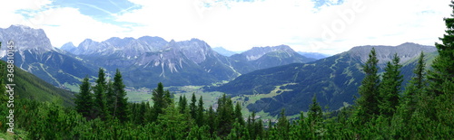 Panorama of the ehrwalder becken, tirol, austria