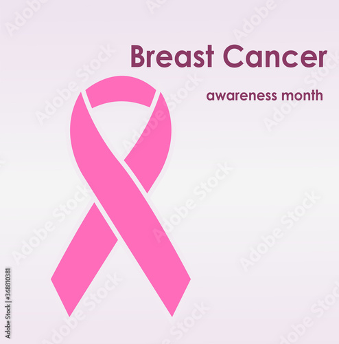 Breast Cancer Awareness Ribbon. Vector design and illustration.