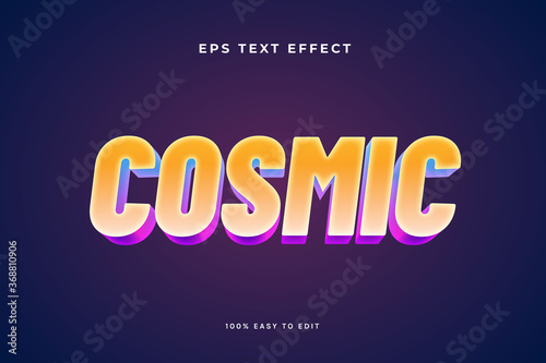 Cosmic 3d text effect