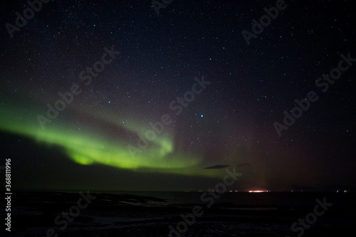nightscape, night full of stars, autora borealis, nightsky of iceland © AxelRedder