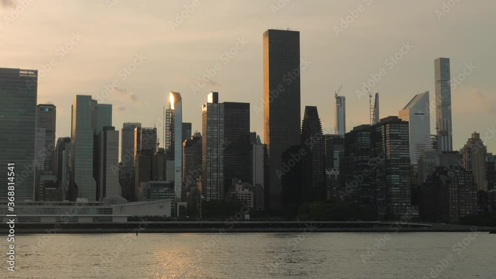 landscape of midtown manhattan at sunset landscape of midtown manhattan at sunset