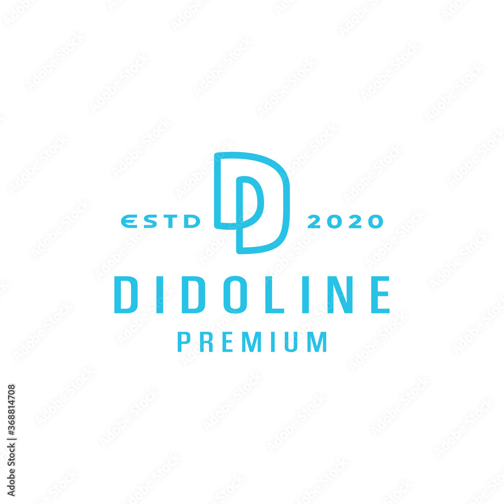 luxury letter d geometric shape logo vector