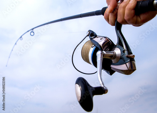 Fishing rod close up.