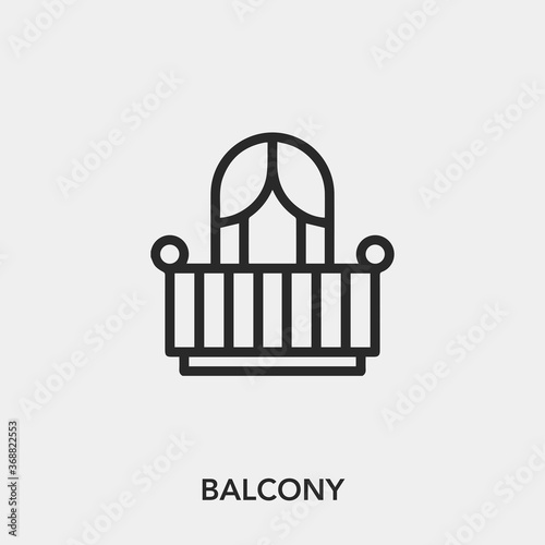 balcony icon vector sign symbol
