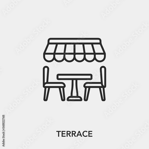 terrace icon vector sign symbol