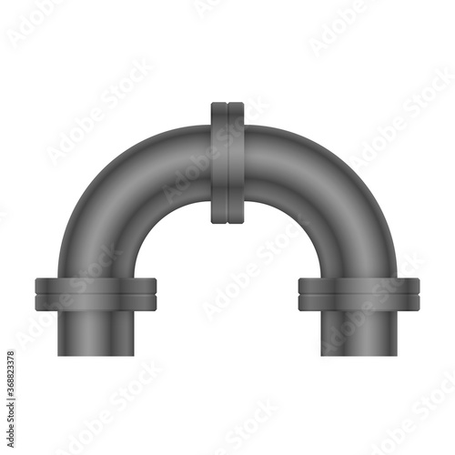 Pipe icon and flange fitting for pipeline connection with valve and other pipe. For transportation liquid or gas i.e.crude, oil, natural gas, sewage, wastewater. Also for plumbing and irrigation.