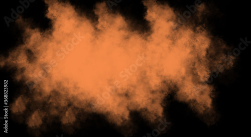 Tangerine Fog or smoke color isolated background for effect, text or copyspace.