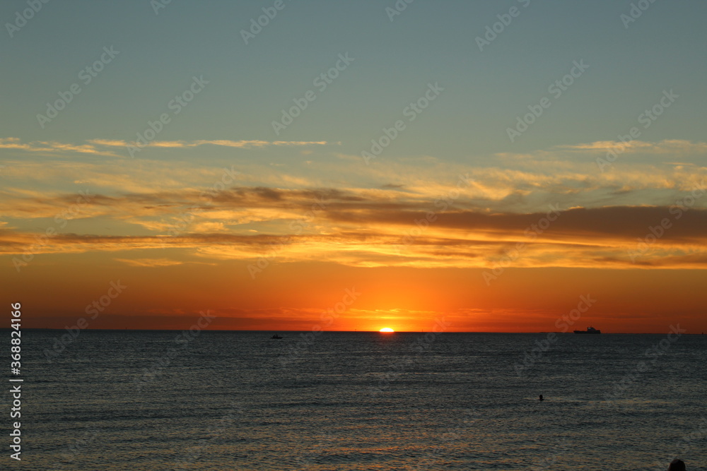 Sunset St Kilda beach, Melbourne, Australia