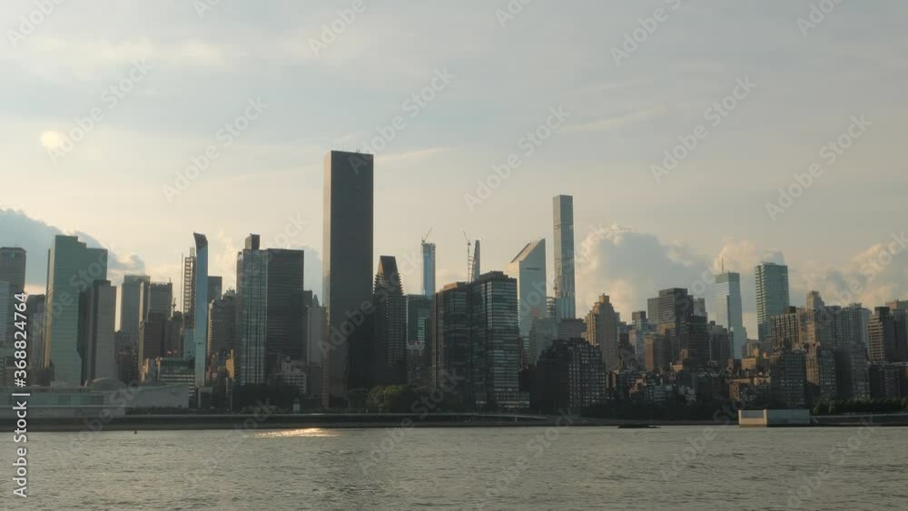 landscape of midtown manhattan at sunset landscape of midtown manhattan at sunset