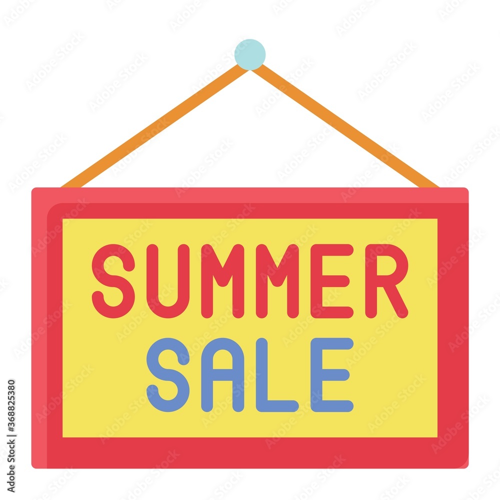 Hanging sign icon, Summer sale related vector Hanging sign icon, Summer sale related vector