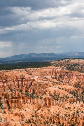 Rain over Bryce Canyon National park