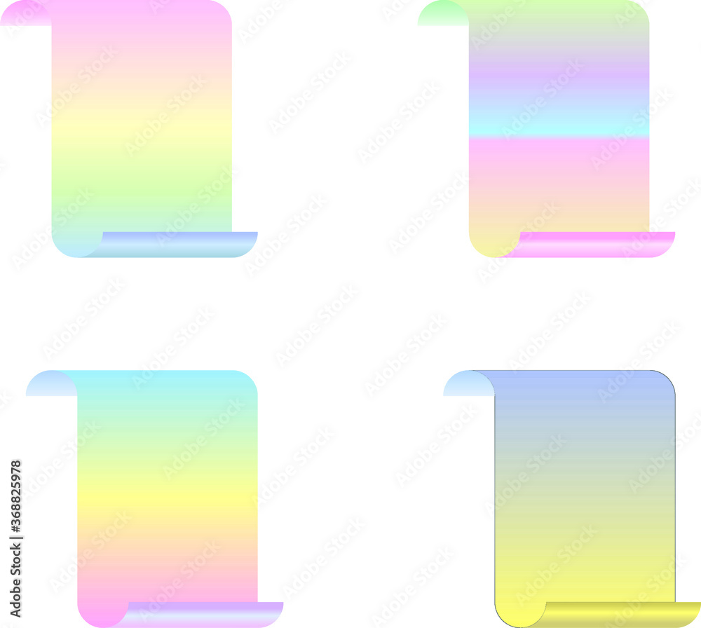 Set of colorful paper stickers. Template paper sheets. Set of colorful paper stickers. Template paper sheets.