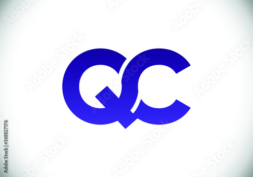 Q C Initial Letter Logo design, Graphic Alphabet Symbol for Corporate Business Identity