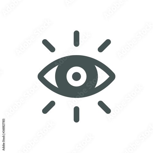 Eye vector icon line. eye ball sign for vision, Lens bright, visibility, vision, eye sight. optic clinic symbol. Modern style web page template. Vector illustration design on white background EPS 10