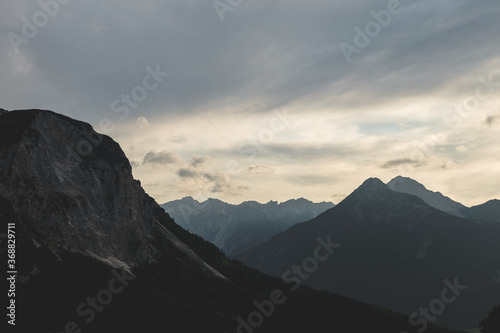 sunset in the mountains