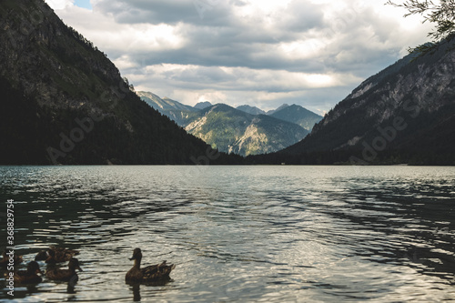 lake and mountains
