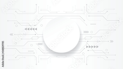 Grey white Abstract technology background,Hi tech digital connect, communication, high technology concept, science, technology background