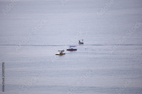 boat on the lake, katamaran