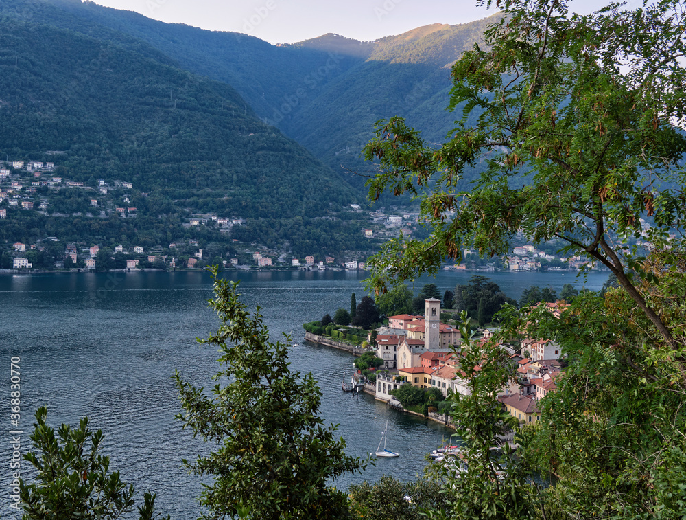 Panoramic view of the village of Torno, Lake Como