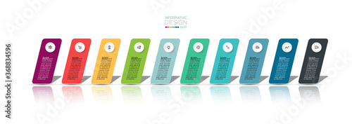 Design square can use with many job, explain to advertise, plan business, step of marketing, vector infographic design.
