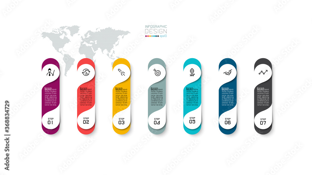 Vector infographic presentation by dividing the display and applying it to many tasks. , Business, analysis, communication, and learning. Vector infographic presentation by dividing the display and applying it to many tasks. , Business, analysis, communication, and learning.