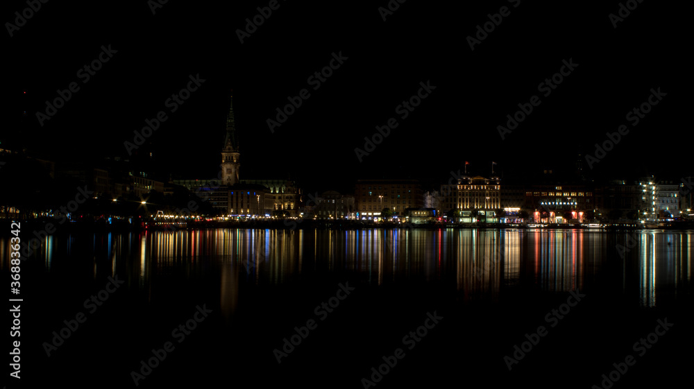 Hamburg skyline long exposure