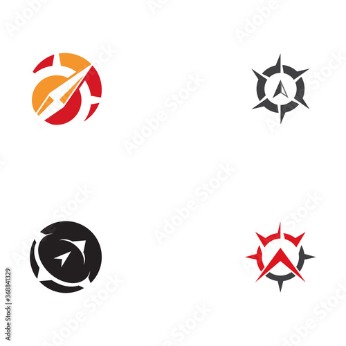 Fototapeta Naklejka Na Ścianę i Meble -  Set Compass Logo Template vector