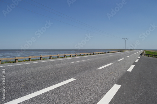 Danish Landscape Seaside Scenery with Road