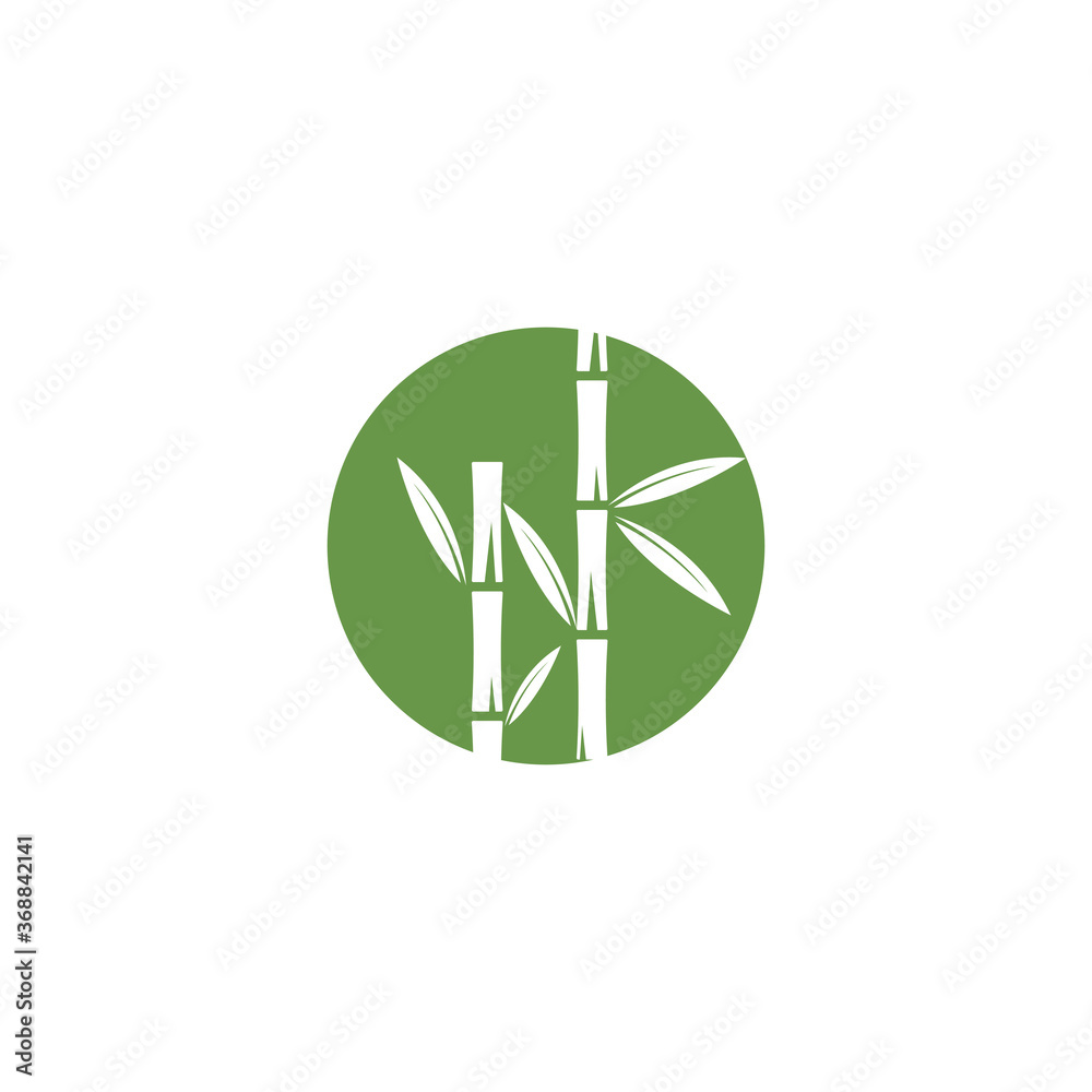 Naklejka premium Bamboo Logo Template vector icon