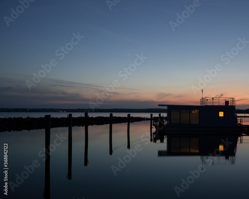 Modern Houseboat at a Marina in Denmark © MilesAstray