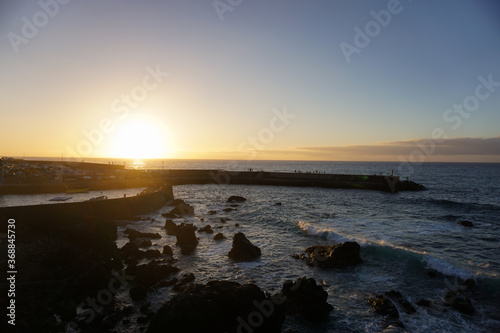 sunset at the coast in Tenerife