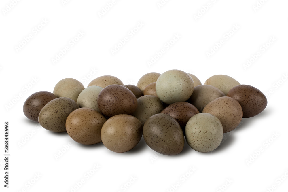 A bunch of quail eggs isolated on a white background. Clipping path included. A bunch of quail eggs isolated on a white background. Clipping path included.