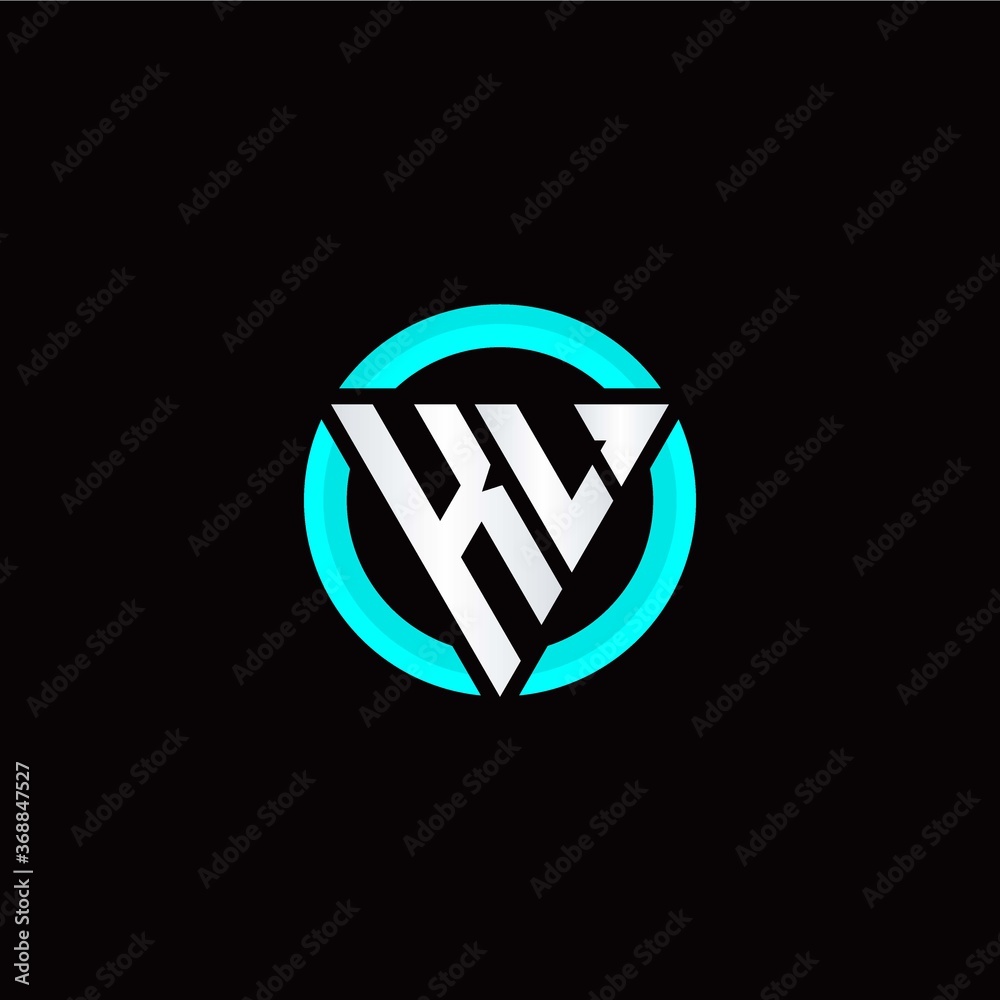 K L initial logo modern triangle with circle K L initial logo modern triangle with circle