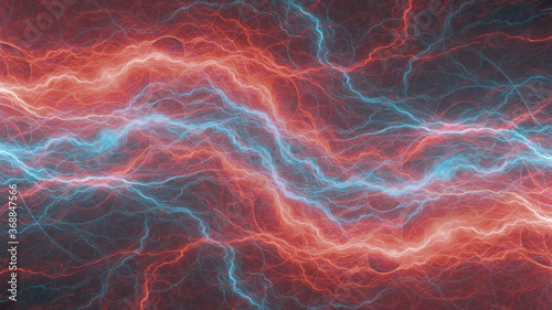 Fire and ice plasma element, abstract electrical background