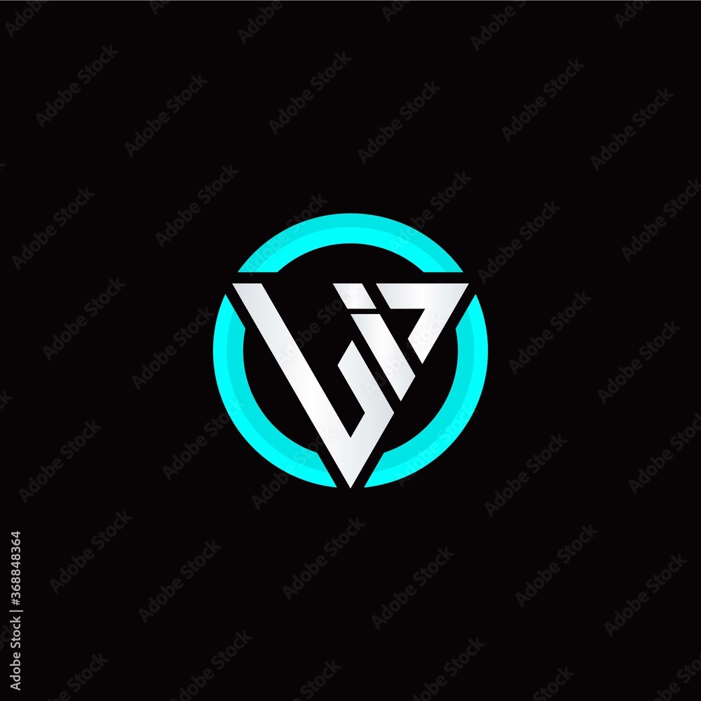 L I initial logo modern triangle with circle L I initial logo modern triangle with circle