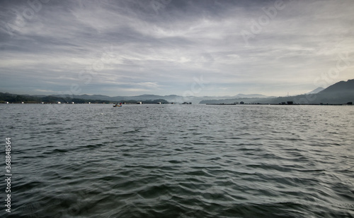 View of Wadaslintang Reservoir in the morning