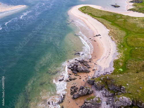 Aerial view of Doagh, north coast county Donegal, Ireland © Lukassek