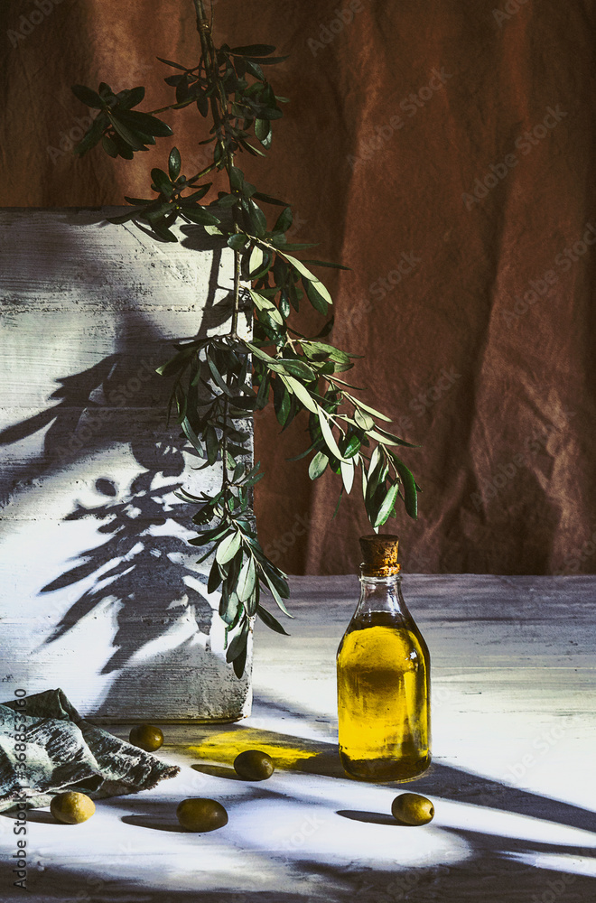 Fototapeta bottle of olive oil