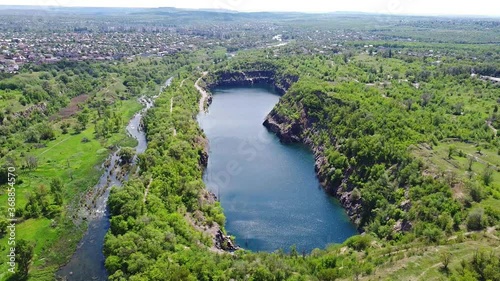 Wallpaper Mural Flooded granite quarry in Kryvyi Rih Torontodigital.ca