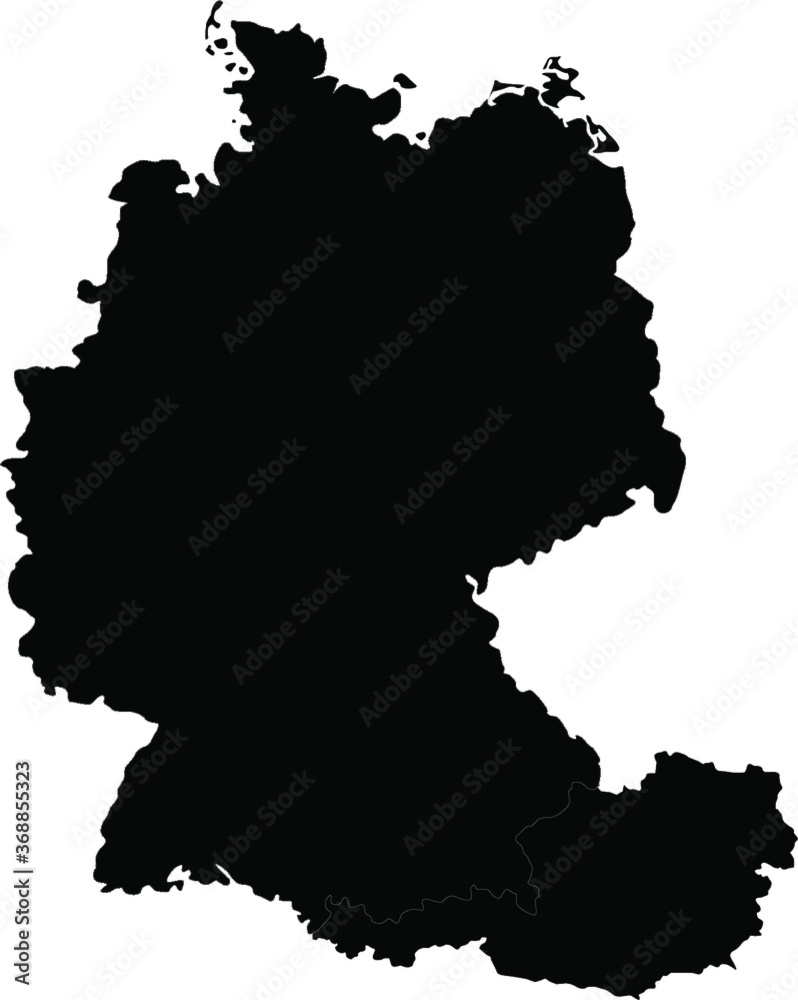 map of Germany and Austria