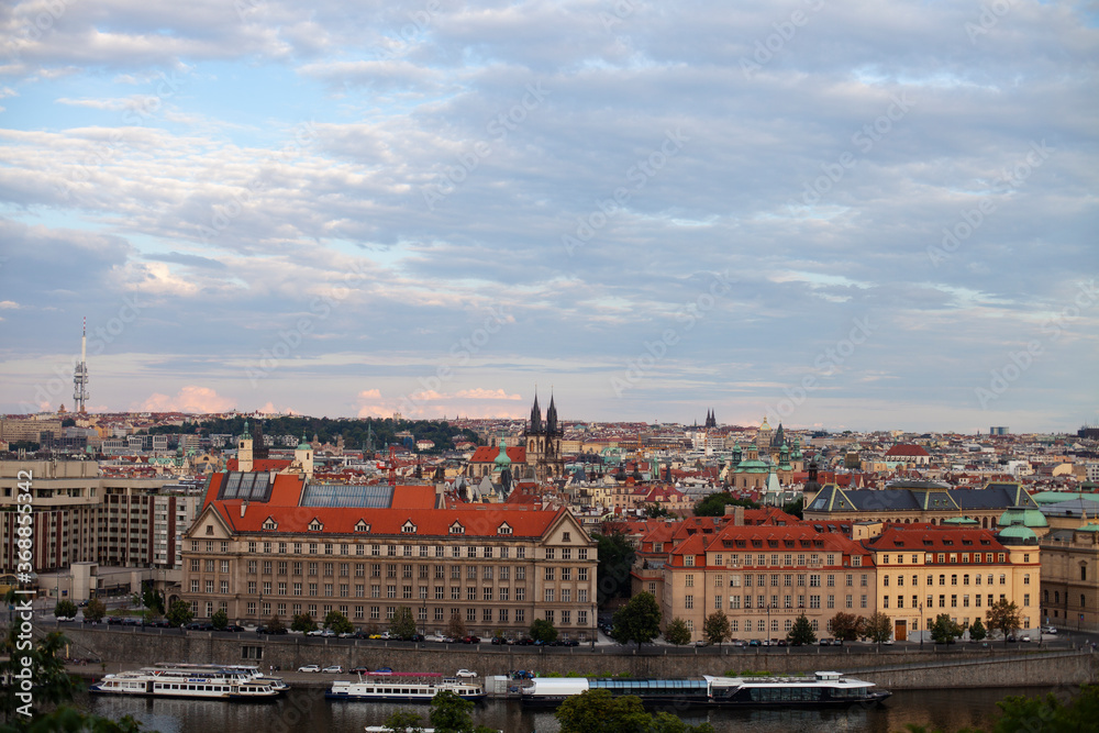 prague panorama view from letna 