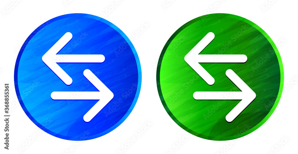 Transfer arrow icon grunge texture round button set illustration Transfer arrow icon grunge texture round button set illustration