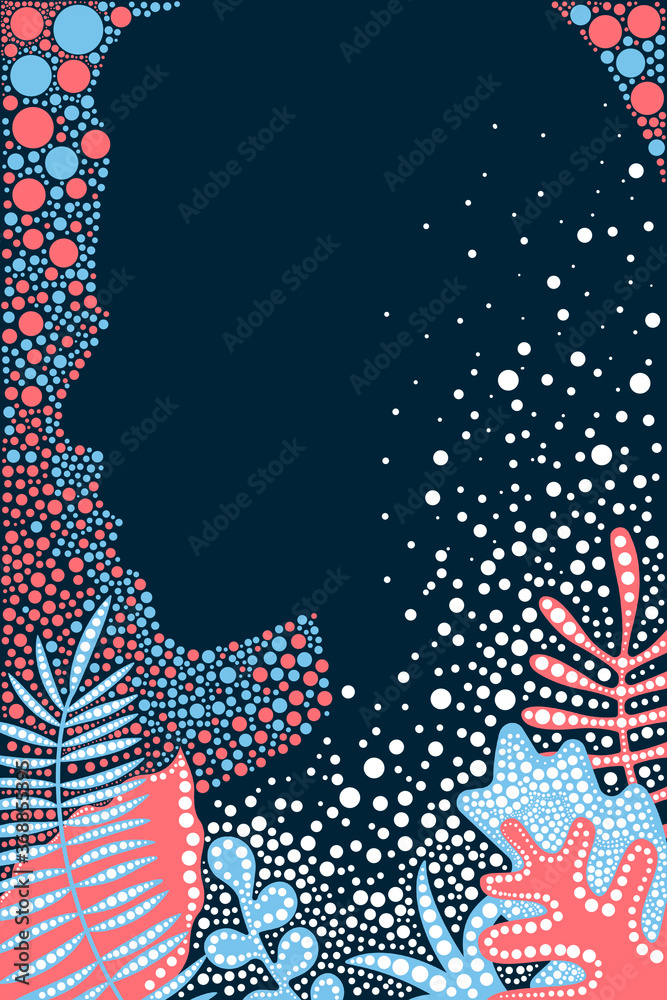 Fototapeta premium Creative illustration of plants and a woman