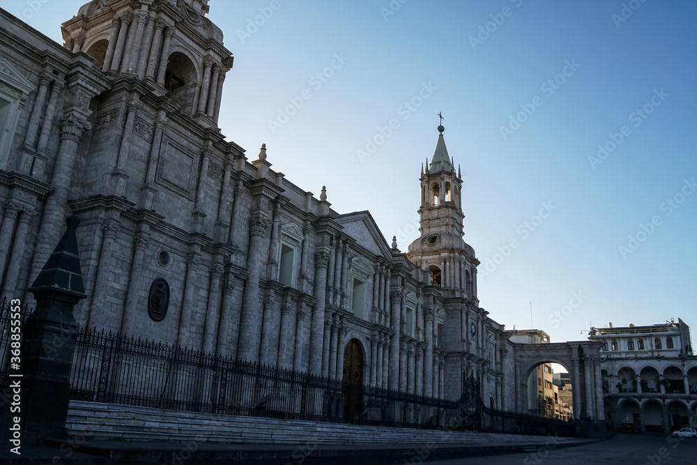 Catedral basílica de Arequipa in the morning